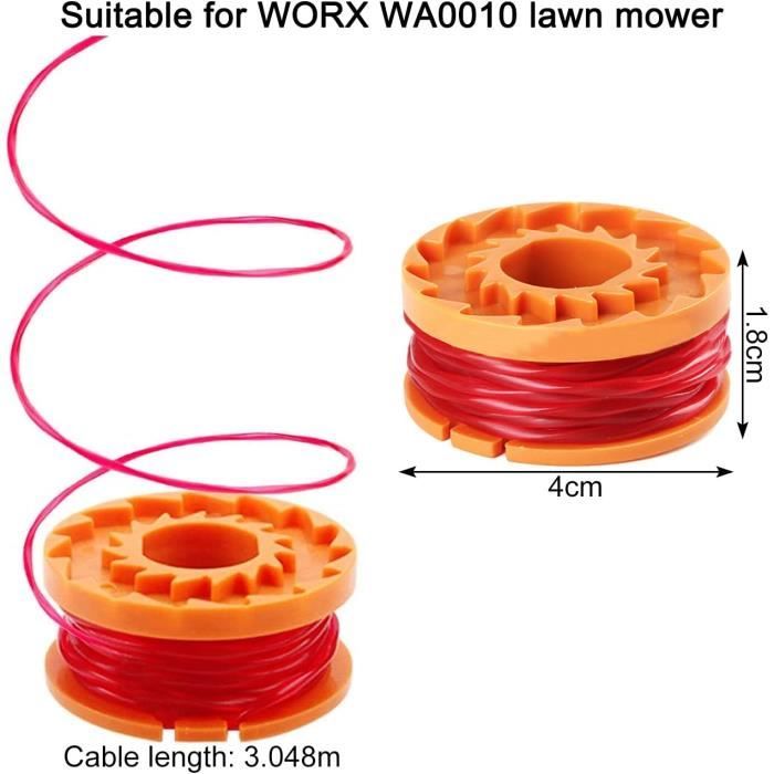 SWAWIS Fil Coupe Bordure Bobine De Fil Debroussailleuse En Acier 2,4mm / 30M Fil Nylon Pour