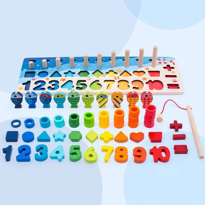 Top Bright Montessori - Jouet D'apprentissage Numérique - Blocs En Bois Et Cartes - Compter Avec Les Doigts - Dès 3 Ans