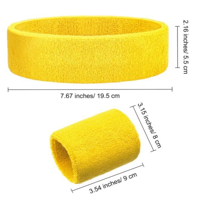 Bandeau Anti-transpiration Poignet Firulab - Élastique, Absorbe Sueur, Pour Sport, Tennis, Yoga, Course - 5