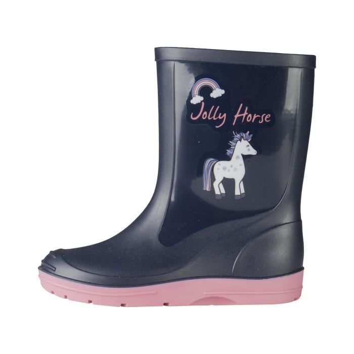 Bottes Équitation Enfant PVC Red Horse - Taille Haute Genou