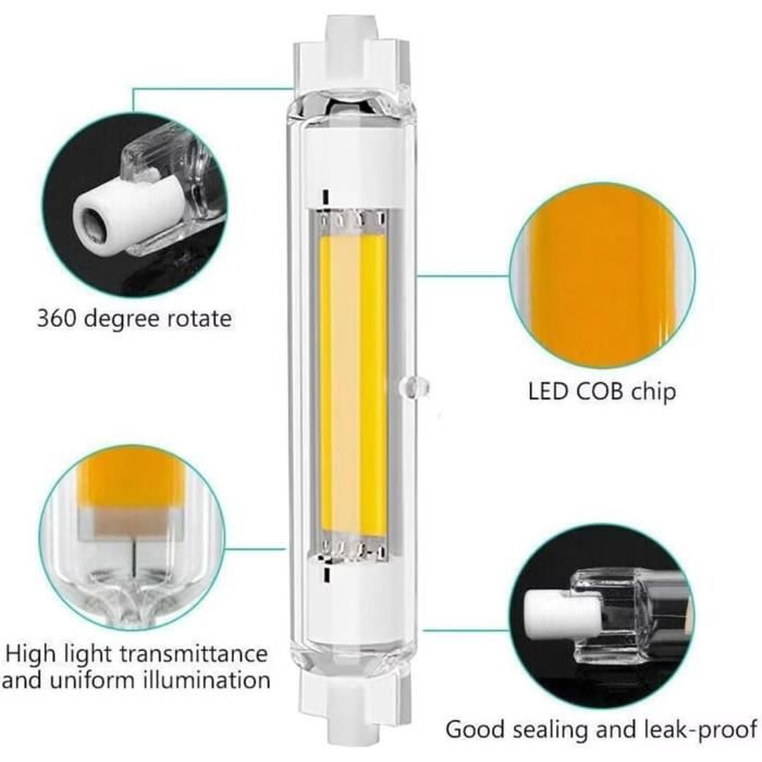 Ampoule Led R7S 78Mm Dimmable 150W, R7S Led Cob Tubes, Linéaire — free download