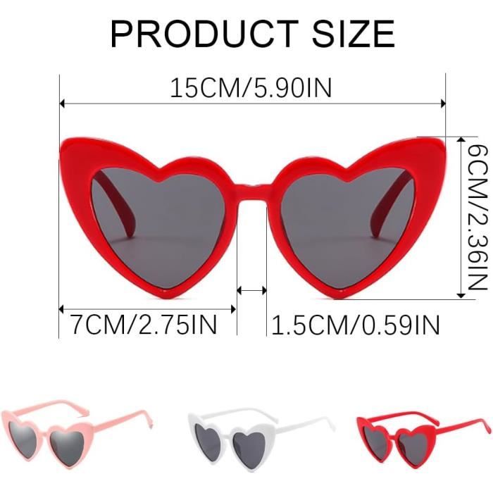 Lot De 3 Lunette Coeur Lunettes De Soleil Vintage En Forme De C ur Lunettes De Soleil Coeur Ensemble De Lunettes De S226 Achat Vente lunettes de soleil Cdiscount