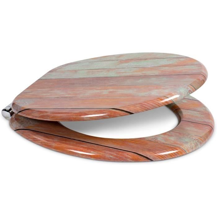 Cornat Ligna Plus Abattant de WC en bois véritable de haute qualité, avec assise confortable, aspect bois élégant parfaitement assorti à toutes les salles de bain, siège de WC, KSLIGE