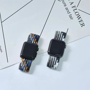 Montre Bracelet Boucle Unique TressÃ©e Charbon Bracelet Apple