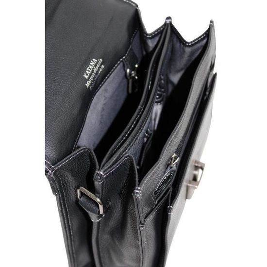 Sacoche Homme KATANA En Cuir Gras Baisenville Réf 31027 Taille Moyenne - 3 Couleurs Élégantes