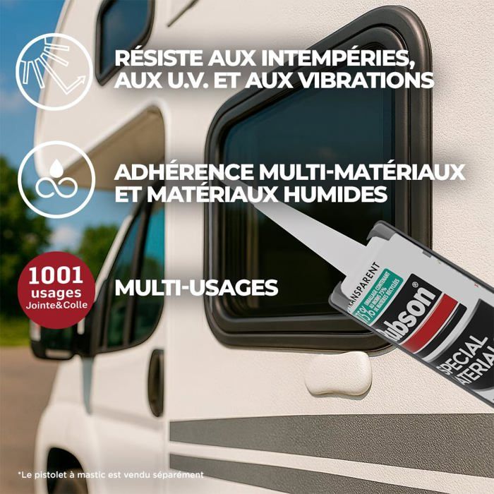 Mastic Van&Camping-Car Transparent(cartouche de 290ml)Mastic joint ...