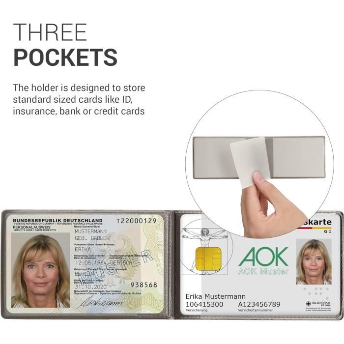 Porte-papiers croute de cuir – carte grise – permis de conduire – carte  d’identité – assurance – H/F Rouge