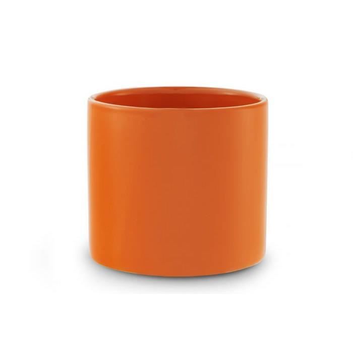 Cache pot en plastique Aga couleur orange Ø28cm H25cm