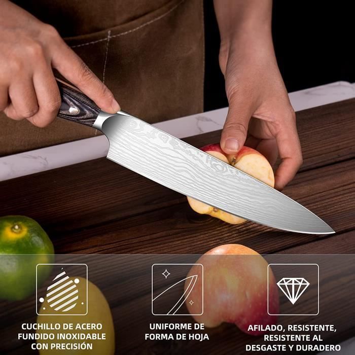 Couteau de Chef Couteau Cuisine Professionnels 20 cm couteau