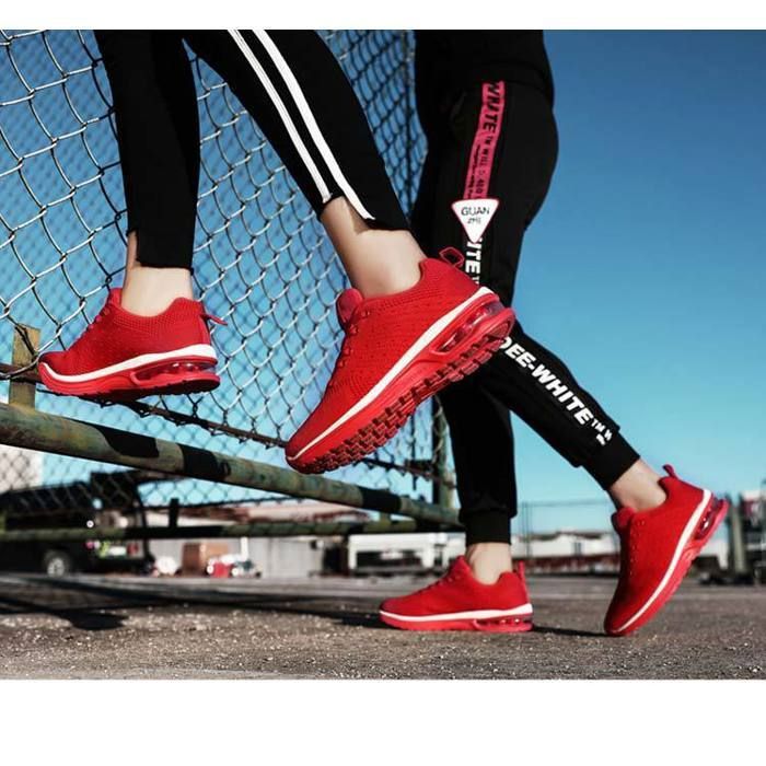 Baskets Femme Légères Et Respirantes En Cuir Et Maille – Avec Mousse Mémoire – Antidérapantes – Parfaites Pour Le Sport Et Le Quotidien