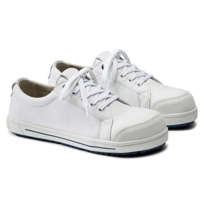 Baskets de securite Birkenstock QS 500 Blanc Homme Cuir Lacets White Cdiscount Chaussures
