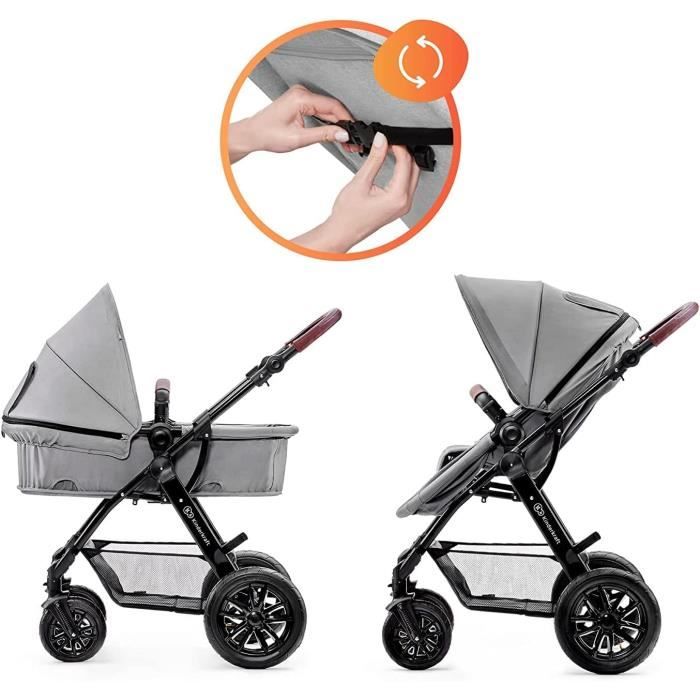 Kinderkraft MOOV Poussette 3 en 1, Poussette Canne, Trio