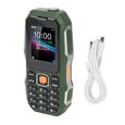 W2021 1,8 pouces téléphone militaire robuste pour personnes âgées, super longue veille, vert armée-3