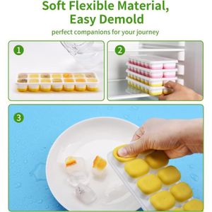 Bac À Glaçons | Bac À Glaçons Pour Grands Glaçons En Silicone | Lacari Original Glaçons Carrés