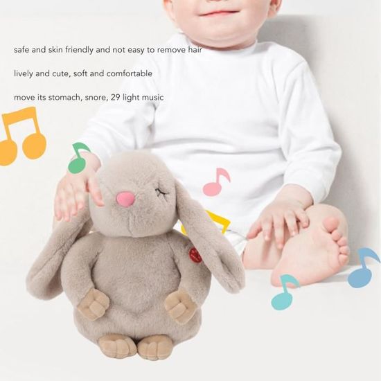 Lapin Interactif Éducatif Et Sauteur - Jouet Enfant Peluche Électrique - Gris