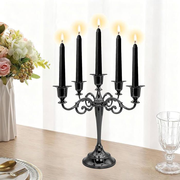 Chandelier Argent 5 Branches H:80 Cm - Falaise Réception