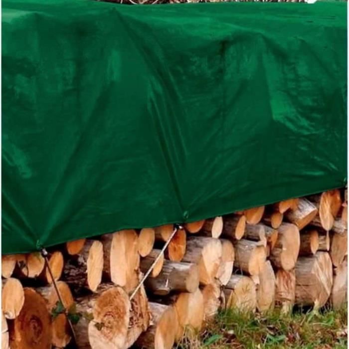 Bâche Imperméable MFH 2x3 M Verte - Protection Pluie, Tente, Abat-soleil Avec Sac