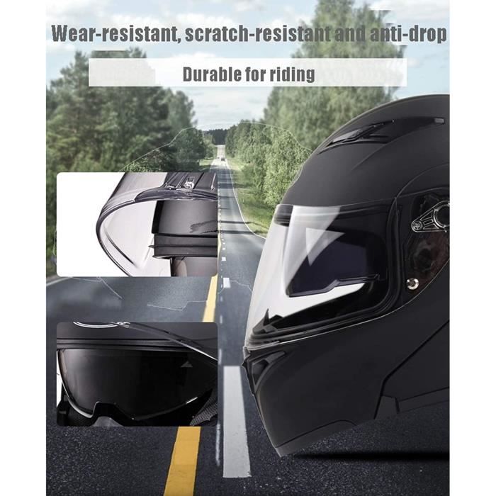 RUMOCOVO® Casque de Moto Modulable Bluetooth Intégré, Casque Moto