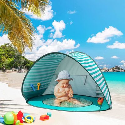 Tente De Plage Coquillage Turquoise Pour 2-3 Personnes - Protection UV, Légère Et Rapide à Monter