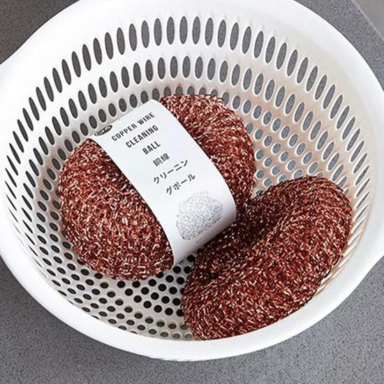 Eponge Cuivre, 4 Pièces Gratounette Cuivre, Grattoir C-uivre