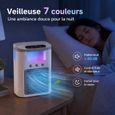 Climatiseur ventilateur Mobile fan CM600 Rafraichisseur Air 600ML 3 Vitesses Oscillation 60 Prise EU— longue autonomie Blanc