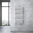 Sogood radiateur de salle de bain sèche-serviette 120x60cm radiateur tubulaire vertical chauffage à eau chaude blanc-0