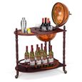 Bar Globe Terrestre Mappemonde En Bois D'eucalyptus - Style Classique 16e Siècle