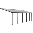 CANOPIA BY PALRAM Pergola adossée Olympia 25,5 m² - Aluminium et polycarbonate - Gris - PALRAM