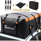 Sac De Toit Voiture - Sailnovo - 119x88x52 cm - Coffre Toit Pliable, Etanche, Indéchirable, Durable - Pour toutes les voitures