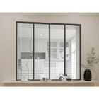 VENTE-UNIQUE Verrière atelier en aluminium thermolaqué - 120x105 cm - Noir - BAYVIEW