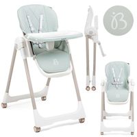 Bebelissimo - Chaise haute évolutive bébé - Pliable - Compacte - Réglable hauteur - De 6 mois à 3 ans (15kg) - vert