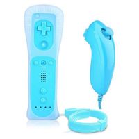 8511 Pour Wii U Connexion Sans Fil Sans Retard Poignée De Jeu Droite Et Gauche Manette De Jeu - Bleu