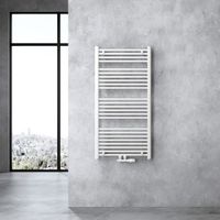Sogood radiateur de salle de bain sèche-serviette 120x60cm radiateur tubulaire vertical chauffage à eau chaude blanc