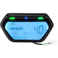 Compteur de vitesse moto, compteur de vitesse 48V-60V tachymètre tachymètre numérique écran LCD universel pour moto électrique