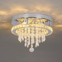 Chandelier à LED moderne K9 Dimensions de la lampe de plafond en cristal Chambre à coucher Salon Lustres Home Décor Luminaire