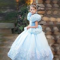 Déguisement Princesse Cendrillon Bleu pour Fille - FINDPITAYA - Cosplay Halloween Noël