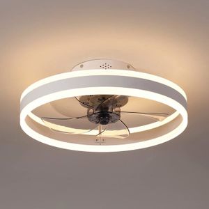 VENTILATEUR DE PLAFOND H-white Ventilateur de plafond de 40 cm avec lumiè