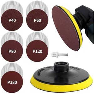 Lot de 25 disques abrasifs perforés de 225 mm pour ponceuse murale et