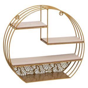 Étagère murale métal doré 40x36cm - Atmosphera Créateur d'intérieur