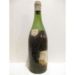 VIN BLANC aligoté étiquette déchirée blanc 1947 - bourgogne