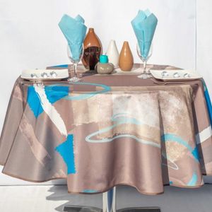 Paillasson résistant et antidérapant en Turquoise PVC/Polyester 150 x 90 cm en.CASA