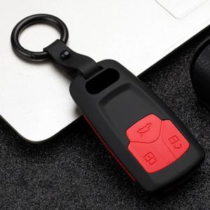 Accessoire clé de Voiture Audi,Coque pour Clef clé Audi Pliable 3-Touches  Étui de Protection Souple pour Audi 2016 Q7 2017 A4L TTS