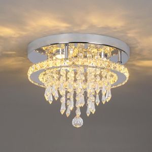 PLAFONNIER Chandelier à LED moderne K9 Dimensions de la lampe de plafond en cristal Chambre à coucher Salon Lustres Home Décor Luminaire