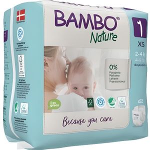 Bambo Nature Couches Taille 0 XXS 1-3kg 24 Pièces