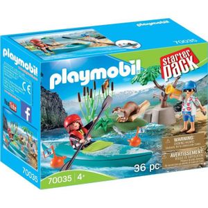 UNIVERS MINIATURE PLAYMOBIL - Family Fun - StarterPack Sportifs et kayak - 2 personnages - 36 pièces