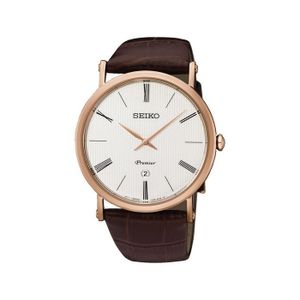 Montre homme seiko bracelet cuir Cdiscount