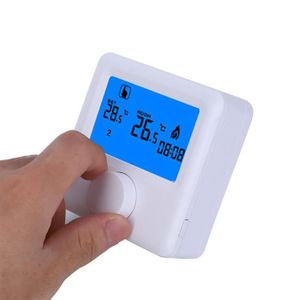 THERMOSTAT D'AMBIANCE VINGVO Thermostat numérique Régulateur de température de thermostat de chauffage sans fil LCD numérique RF pour système de