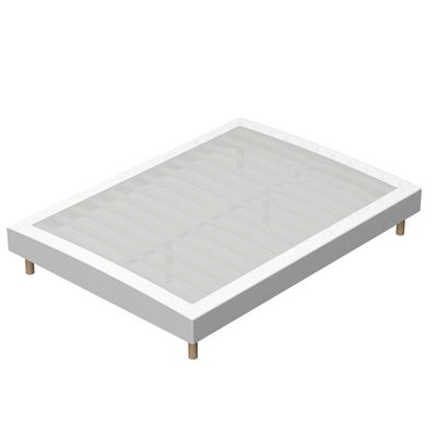 Sommier Simmons AIRSOM 140x190 Cm - Gris - Pieds Inclus - Fabrication Française - Garantie 5 Ans