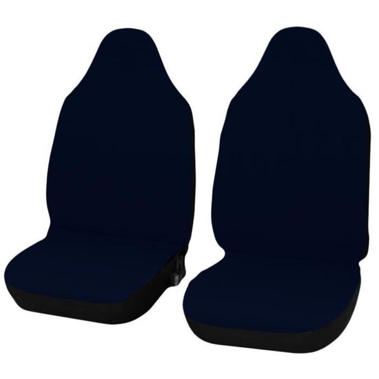 Housses De Siège Lupex Shop Pour Peugeot 107 - Bleu Et Noir, Tissu Coton élastique, Set 7 Pièces (avant/arrière)