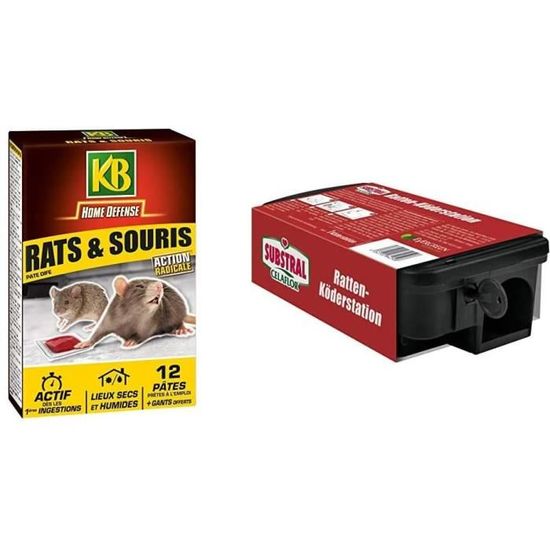2x Appat rat + piège réutilisable avec clef A433 Cdiscount Jardin